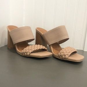 Nude Block Heel Sandals